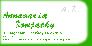 annamaria komjathy business card